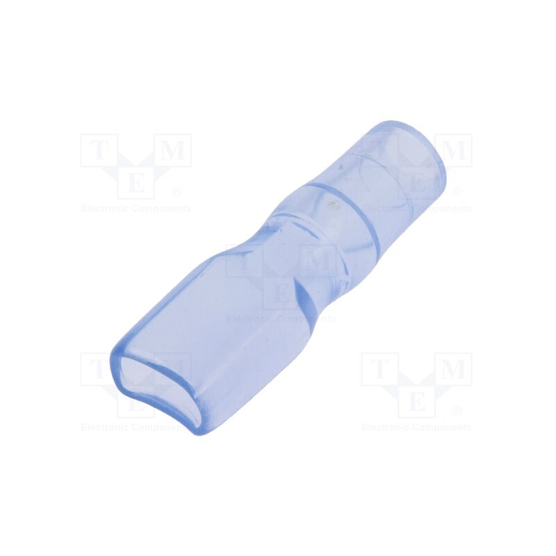 50 pcs : S6540 - Terminals cover, 6.5mm, Ø: 4mm, straight, L: 24mm, natural / azure