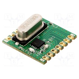 10 pcs : RFM219SW-433S1 - Module: RF, FM receiver, FSK,GFSK,OOK, 433.92MHz, 4-wire SPI, SMD