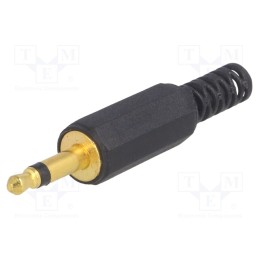 10 pcs : - Plug, Jack 3,5mm, male, mono,with strain relief, ways: 2, straight