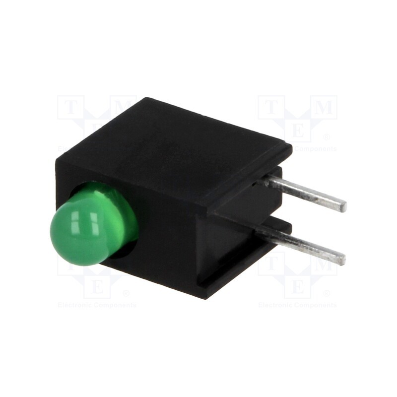 10 pcs : L-710A8EW/1GD - LED, in housing, green, 3mm, No.of diodes: 1, 20mA, 40°, 2.2÷2.5V