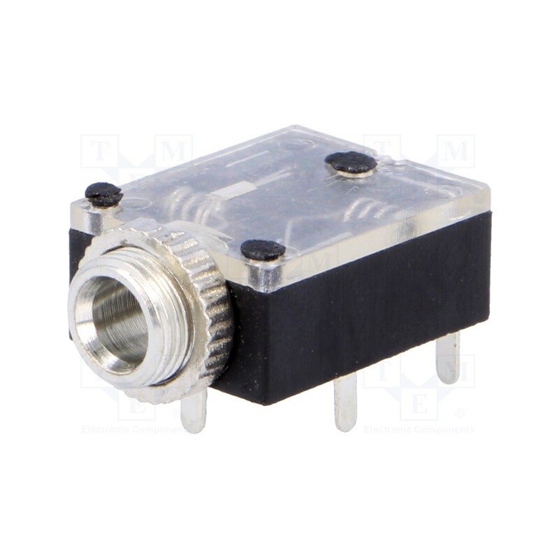 10 pcs : - Socket, Jack 3,5mm, female, stereo, ways: 3, for panel mounting