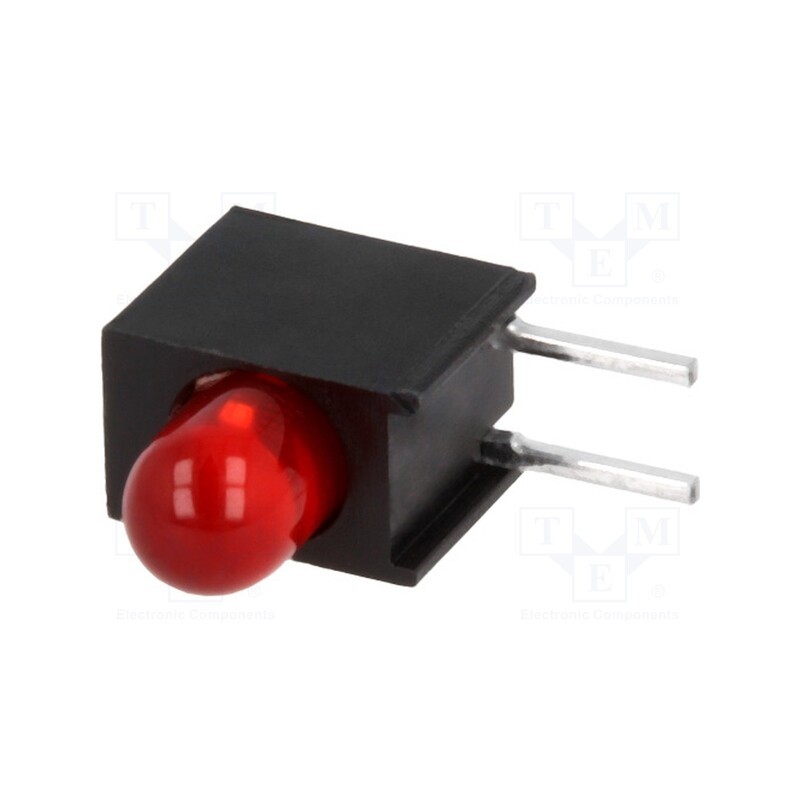 10 pcs : L-1384AD/1ID - LED, in housing, red, 3.4mm, No.of diodes: 1, 20mA, 60°, 2÷2.5V