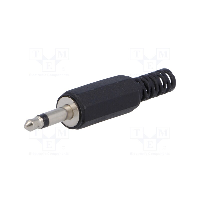 20 pcs : - Plug, Jack 3,5mm, male, mono,with strain relief, ways: 2, straight