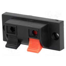 10 pcs : - Terminal, loudspeaker, mono, for panel mounting, Width: 54mm