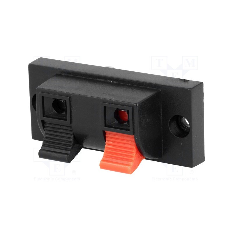 10 pcs : - Terminal, loudspeaker, mono, for panel mounting, Width: 54mm