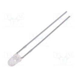 10 pcs : L-7104ZGC - LED, 3mm, green, 9000÷15000mcd, 30°, Front: convex, 3.3÷4.1V