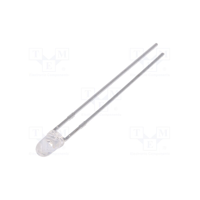 10 pcs : L-7104ZGC - LED, 3mm, green, 9000÷15000mcd, 30°, Front: convex, 3.3÷4.1V
