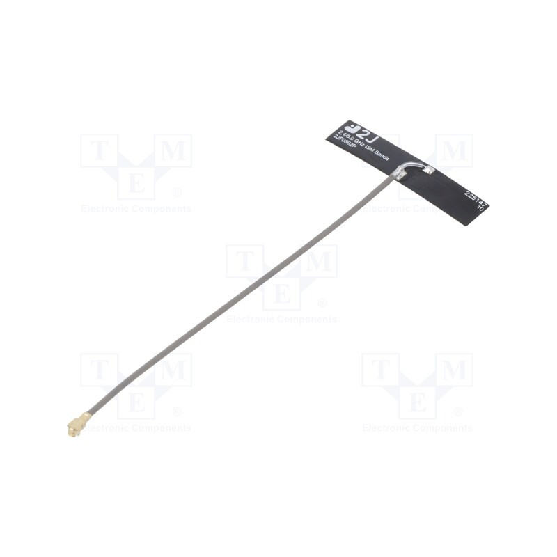 10 pcs : 2JF0802P-010MC137-UFL_ TRALO - Antenna, Bluetooth,ISM,LoRa,SIGFOX,WiFi,ZigBee, 39.6x8.4x0.2mm