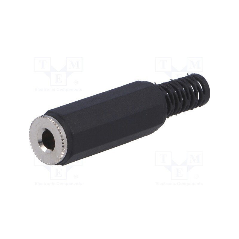 10 pcs : - Plug, Jack 3,5mm, female, stereo,with strain relief, ways: 3