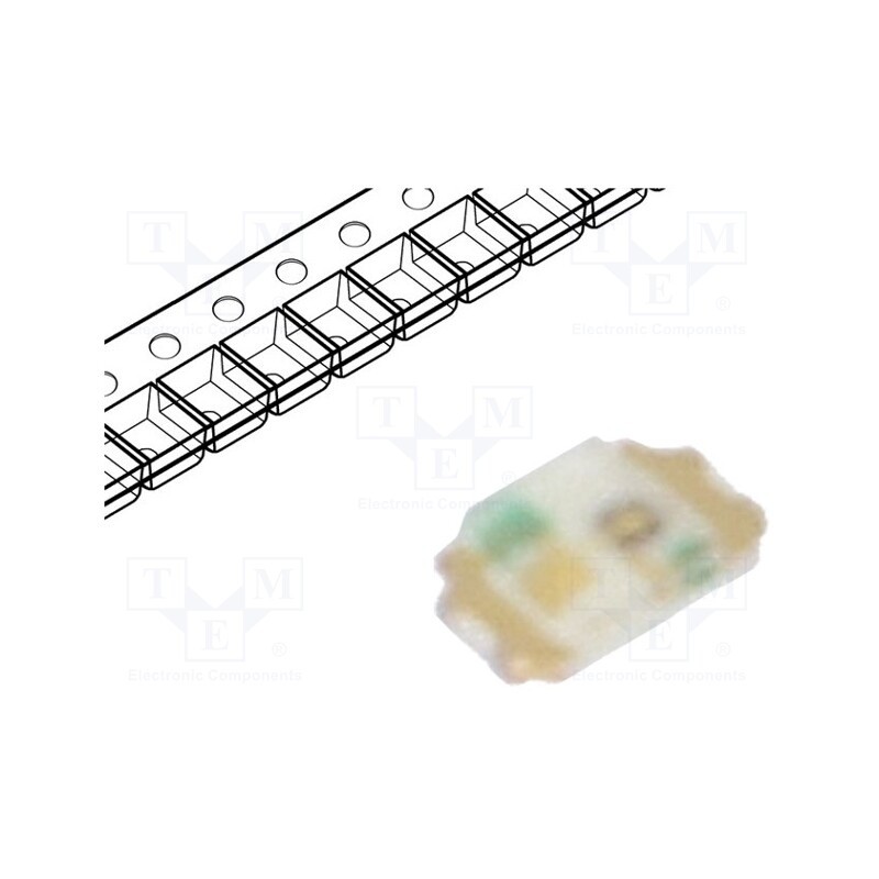 10 pcs : SML-P12VTT86R - LED, SMD, 0402, red, 25÷60mcd, 1x0.6x0.2mm, 2V, 20mA, λd: 625÷635nm