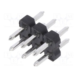 50 pcs : SLLP2.082.06Z - Pin header, pin strips, male, PIN: 6, straight, 2.54mm, THT, 2x3