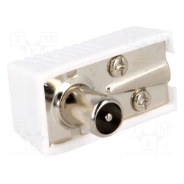 10 pcs : - Plug, coaxial 9.5mm (IEC 169-2), male, angled 90°, for cable