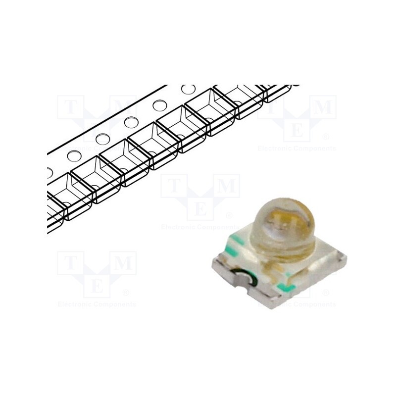 10 pcs : KPD-3224ZGC - LED, SMD, 3224, green, 1900÷3000mcd, 3.2x2.4x2.4mm, 20°, 3.3÷4.1V