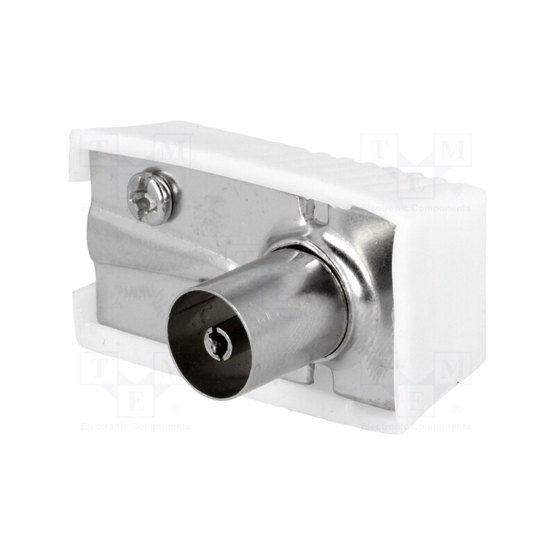 10 pcs : - Plug, coaxial 9.5mm (IEC 169-2), female, angled 90°, for cable