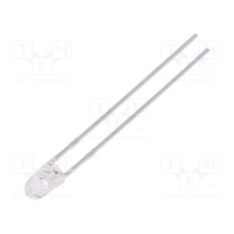 10 pcs : L-7104ZGCK - LED, 3mm, green, 8000÷14000mcd, 30°, Front: convex, 3.3÷4.1V