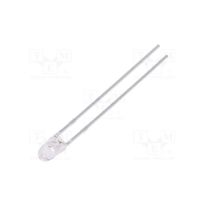 10 pcs : L-7104ZGCK - LED, 3mm, green, 8000÷14000mcd, 30°, Front: convex, 3.3÷4.1V