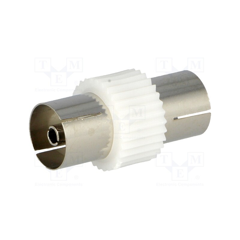 10 pcs : - Coupler, coaxial 9.5mm socket,both sides, straight