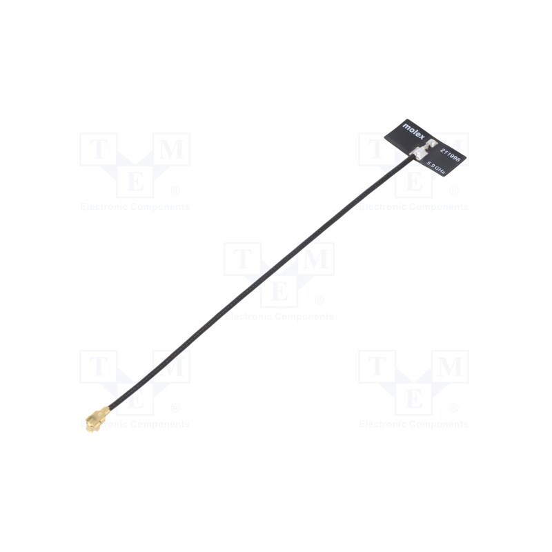 10 pcs : 211996-0100 - Antenna, Wideband, 5.5dBi,6.4dBi, linear, for ribbon cable, U.FL