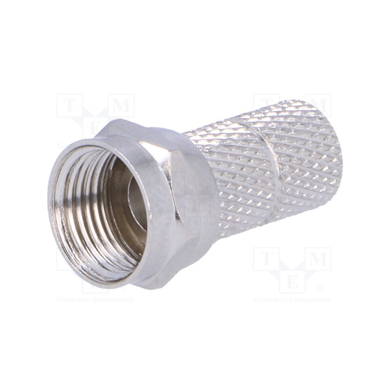 20 pcs : - Plug, F, male, straight, RG6, Ømax: 6.5mm, twist-on, for cable