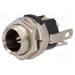 10 pcs : - Socket, DC supply, male, 5.5/2.5mm, 5.5mm, 2.5mm, 9mm, soldering