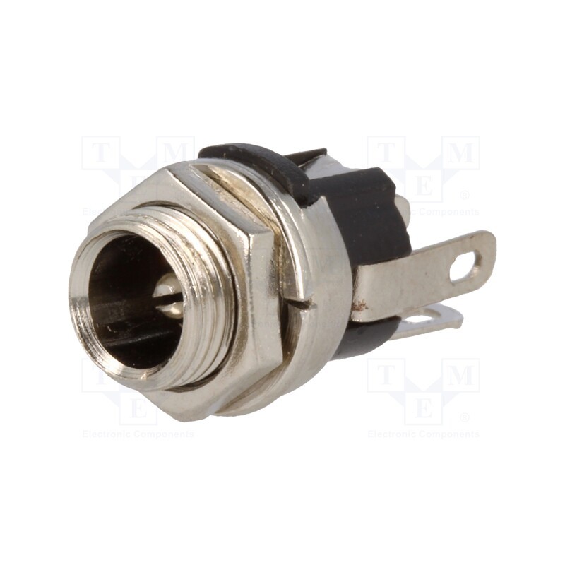 10 pcs : - Socket, DC supply, male, 5.5/2.5mm, 5.5mm, 2.5mm, 9mm, soldering