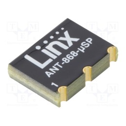 10 pcs : ANT-868-USP - Antenna, RF, 0.2dBi, SMD, 50Ω, f: 859÷877MHz, 12.7x9.14x2.54mm
