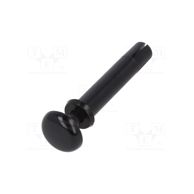10 pcs : SR4-20 - Rivet, Ømount.hole: 4mm, black, polyamide 66, UL94V-2