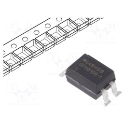 10 pcs : SFH6106-1T - Optocoupler, SMD, Ch: 1, OUT: transistor, Uinsul: 5.3kV, Uce: 70V