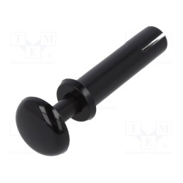 10 pcs : SR4-15.5 - Rivet, Ømount.hole: 4mm, black, polyamide 66, UL94V-2