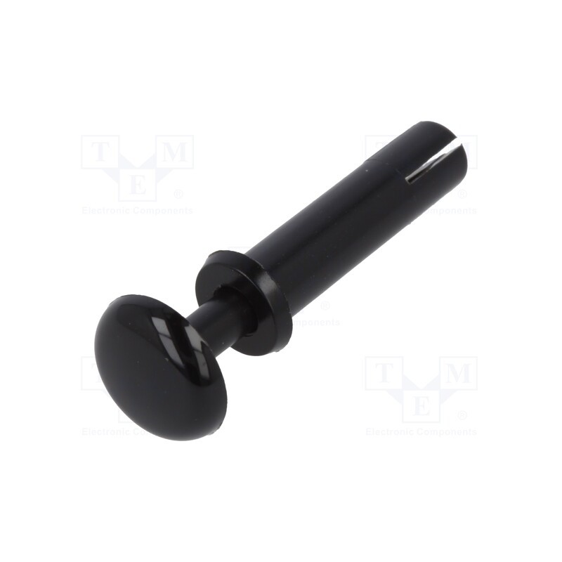 10 pcs : SR4-15.5 - Rivet, Ømount.hole: 4mm, black, polyamide 66, UL94V-2