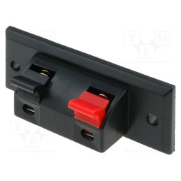 10 pcs : - Terminal, loudspeaker, inverse,mono, for panel mounting, Ht: 21mm