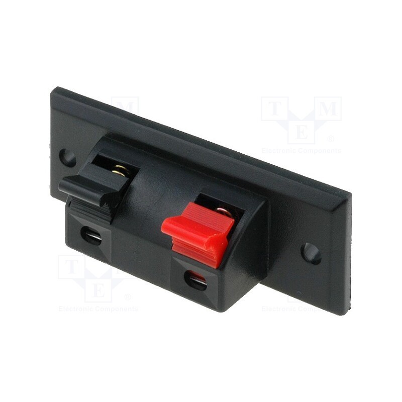 10 pcs : - Terminal, loudspeaker, inverse,mono, for panel mounting, Ht: 21mm