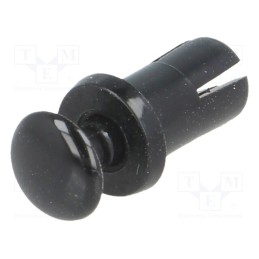 20 pcs : SRR4.5-8 - Rivet, Ømount.hole: 4.4mm, black, polyamide 66