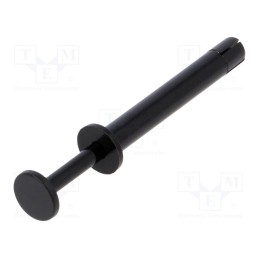 10 pcs : SRF4-28 - Rivet, Ømount.hole: 4mm, black, polyamide 66, UL94V-2