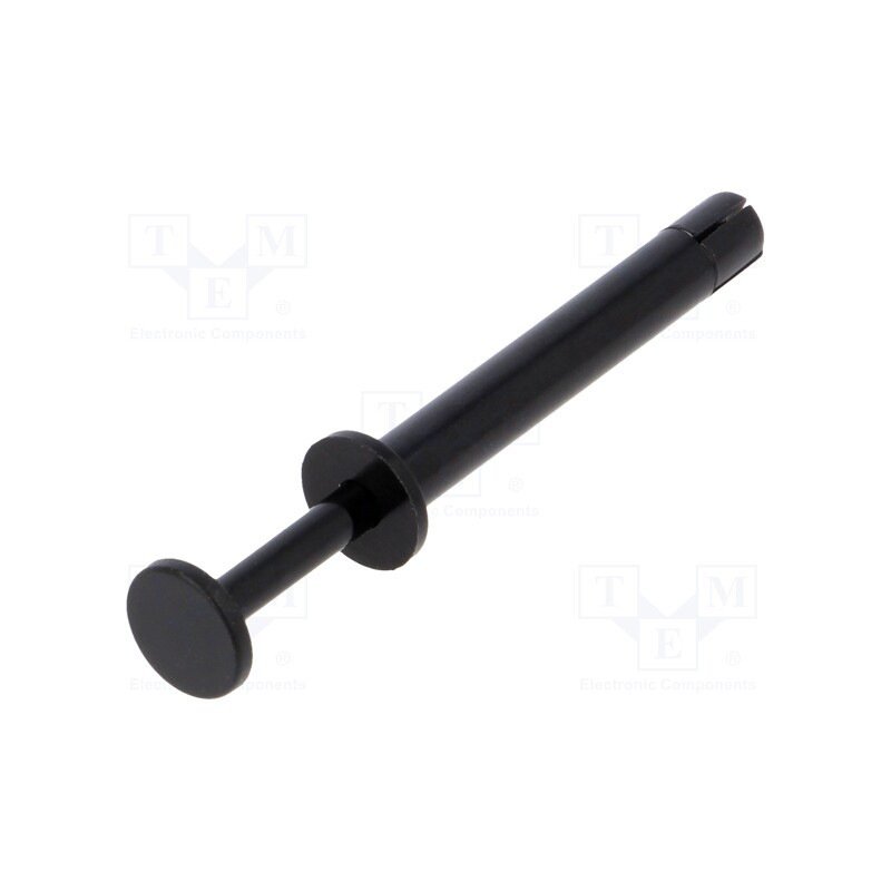 10 pcs : SRF4-28 - Rivet, Ømount.hole: 4mm, black, polyamide 66, UL94V-2