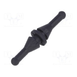 10 pcs : FM-1 - Fastener for fans and protections, Ømount.hole: 5mm, black