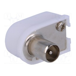 10 pcs : - Plug, coaxial 9.5mm (IEC 169-2), male, angled 90°, for cable