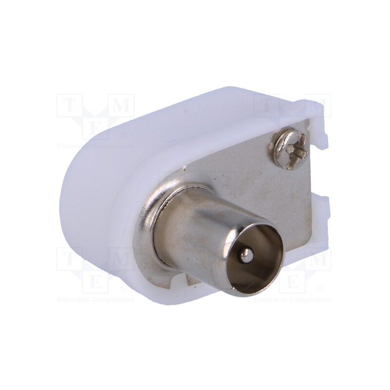 10 pcs : - Plug, coaxial 9.5mm (IEC 169-2), male, angled 90°, for cable