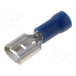 50 pcs : ST-005/B - Terminal: flat, 6.3mm, 0.8mm, female, 1.5÷2.5mm2, crimped, tinned