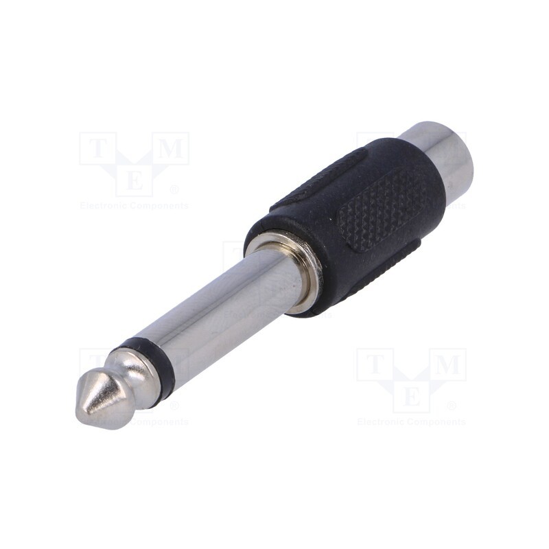 10 pcs : - Adapter, Jack 6,3mm plug,RCA socket, mono