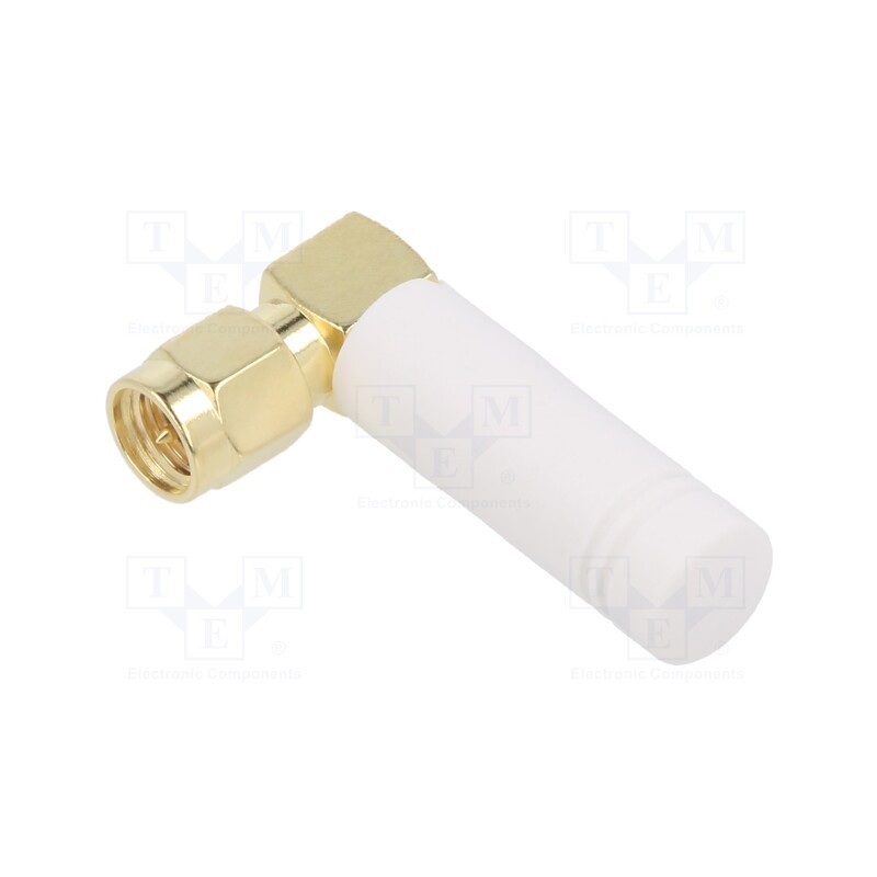 10 pcs : 2J0B04W-C884G_CU010375 - Antenna, 2G,3G, 1.8dBi,2.9dBi, angular,twist-on, male,SMA, 44mm