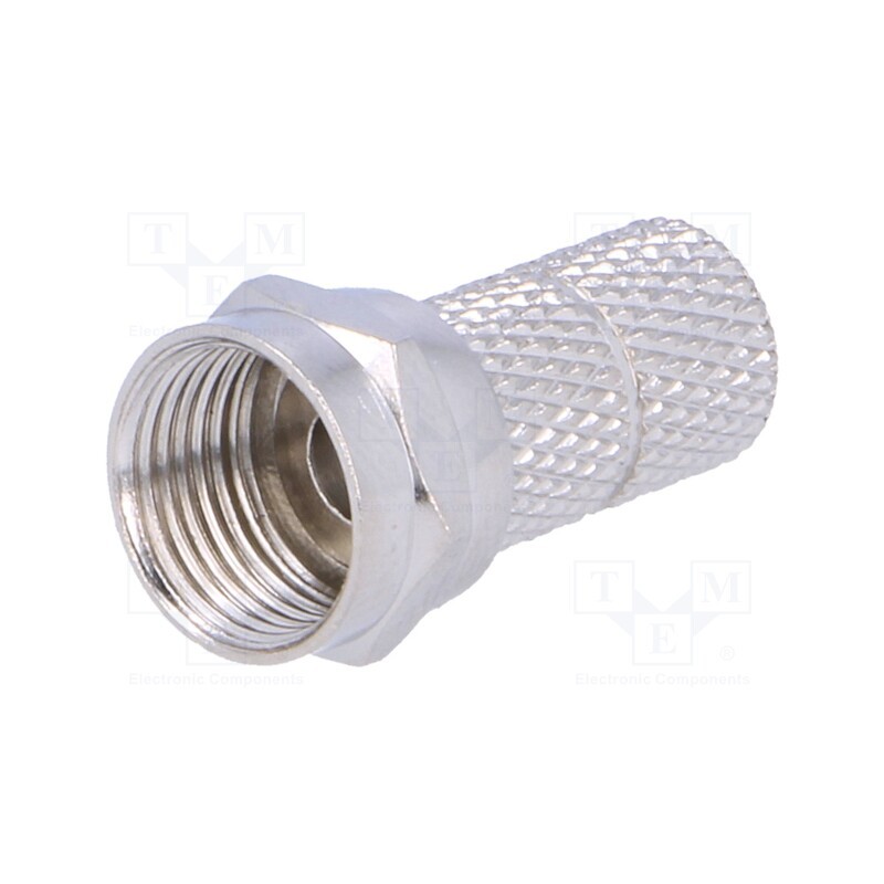 20 pcs : - Plug, F, male, straight, RG59, 6mm, twist-on, for cable