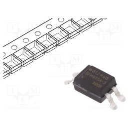 10 pcs : SFH615A-3X008T - Optocoupler, SMD, Ch: 1, OUT: transistor, Uinsul: 5.3kV, Uce: 70V
