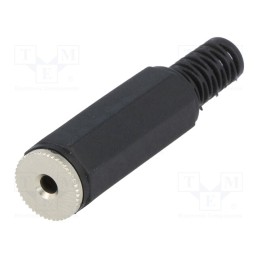 10 pcs : - Plug, Jack 2,5mm, female, mono,with strain relief, ways: 2