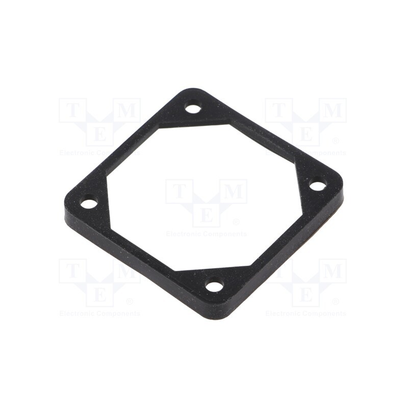 10 pcs : FGA-50 - Mounting gasket, Ømount.hole: 4.5mm, black, Shore hardness: 40