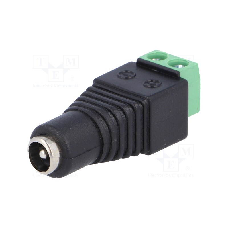 10 pcs : - Transition: adapter, 5.5/2.1mm, 5.5mm, 2.1mm, screw terminal