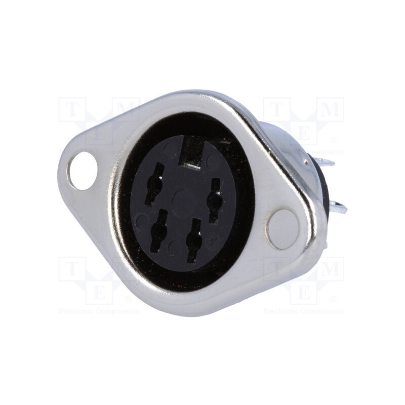 10 pcs : - Socket, DIN, female, PIN: 4, Layout: 216°, straight, soldering