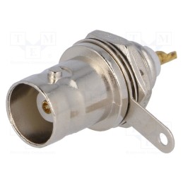 10 pcs : - Socket, BNC, female, soldering, for panel mounting