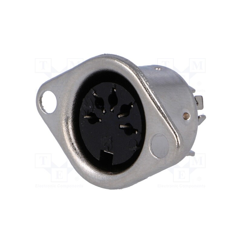 10 pcs : - Socket, DIN, female, PIN: 5, Layout: 180°, straight, soldering