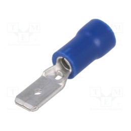 50 pcs : ST-032/B - Terminal: flat, 4.8mm, 0.8mm, male, 1.5÷2.5mm2, crimped, for cable